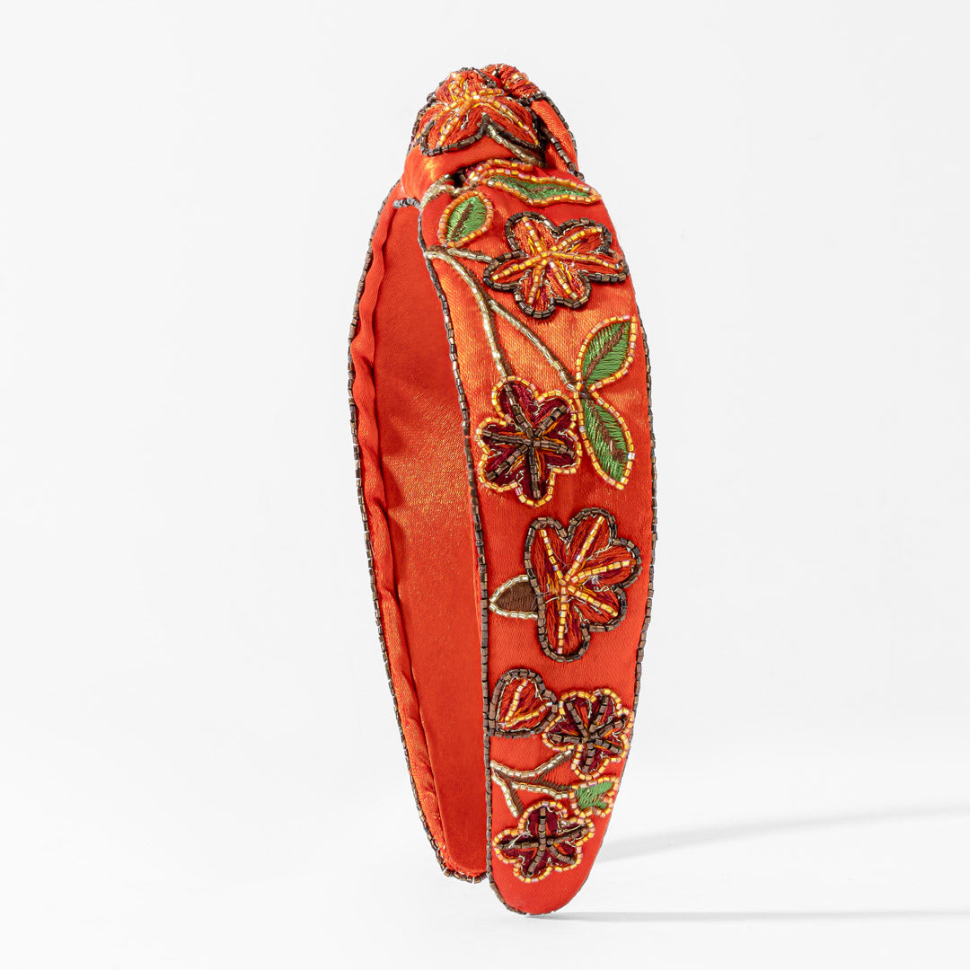 Tangerine Bloom Embellished Headband