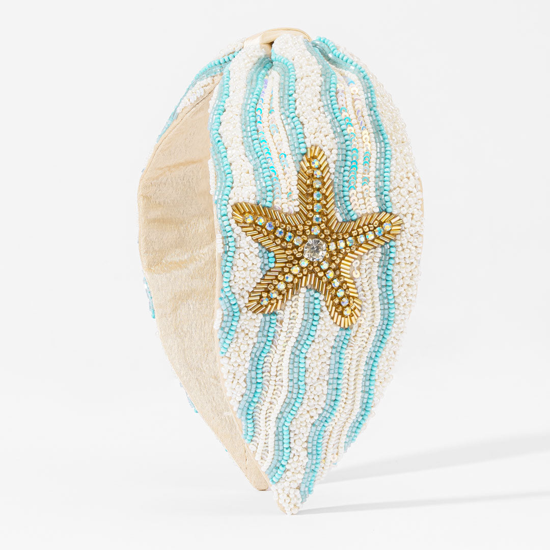 Embellished Starfish Knotted Hairband