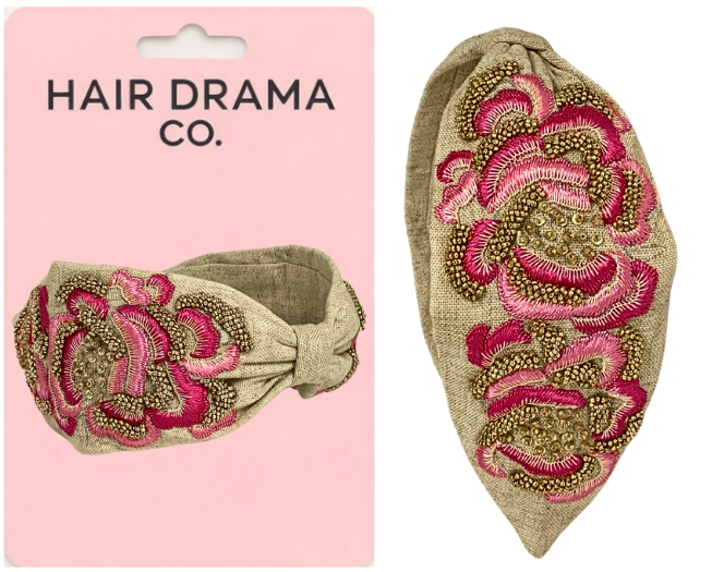 Rosé Garden Knotted Headband