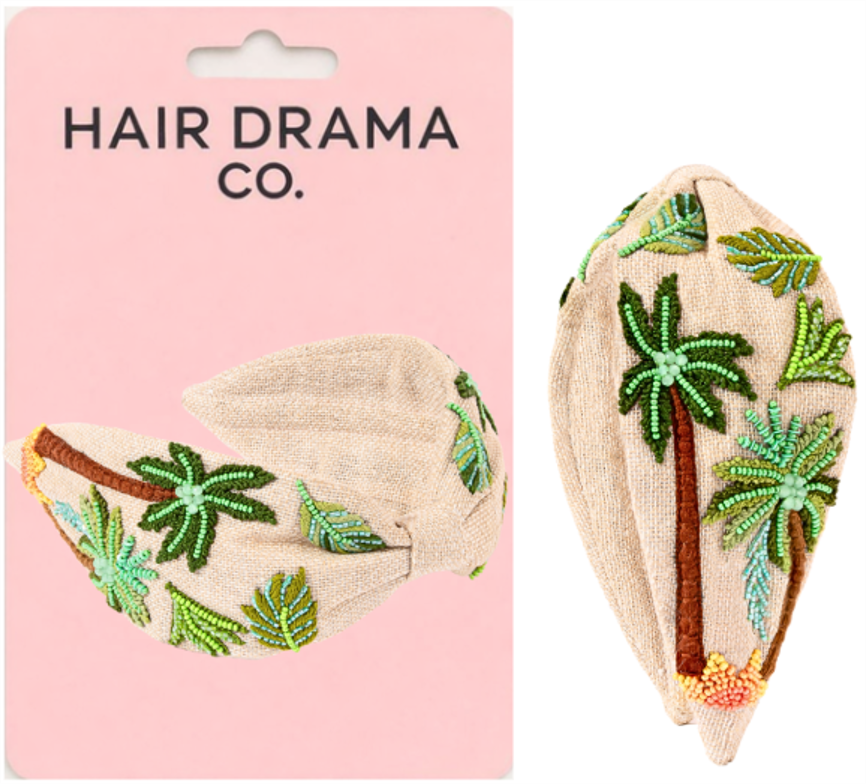Tropical Palm Knotted Hair Band