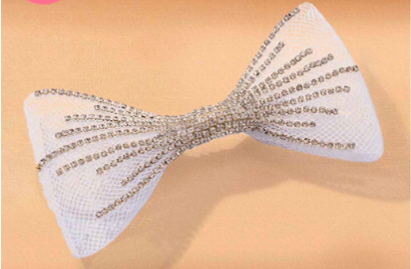 HDC x Emily in Paris Crystal Mesh Hair Bow Alligator Clip
