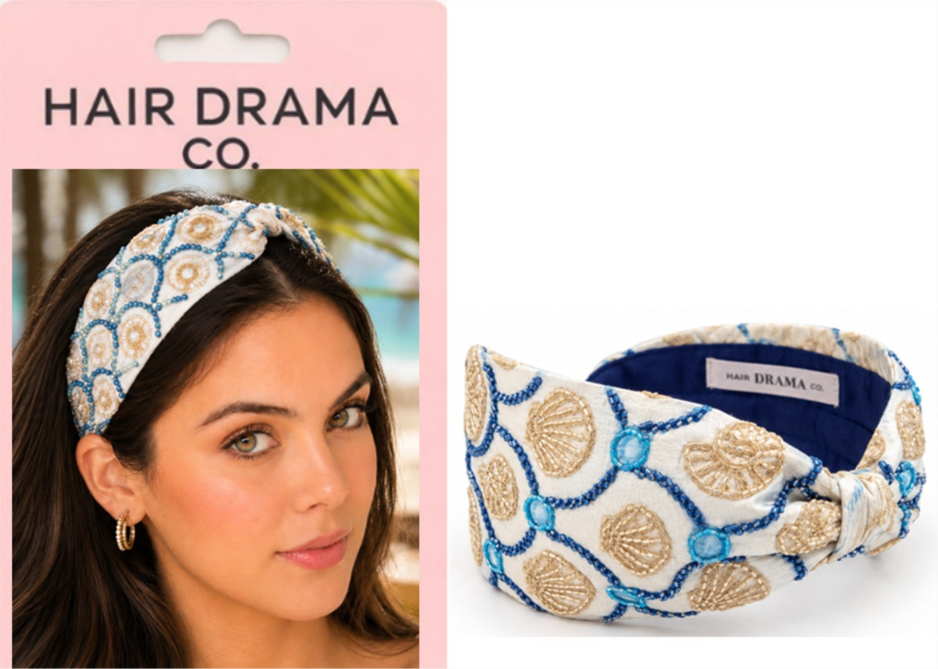 Shell Shine Embroidered Headband