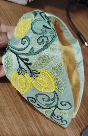 Citrine Grove Embroidered Headband