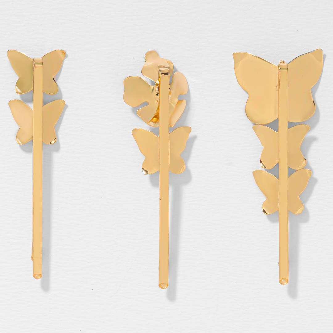 Ivy Hair Pins - Set of 3 - Gold