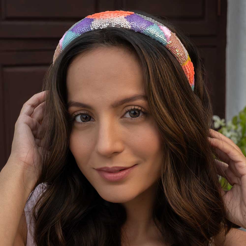 Camouflage Puff Hair Band - Pastel