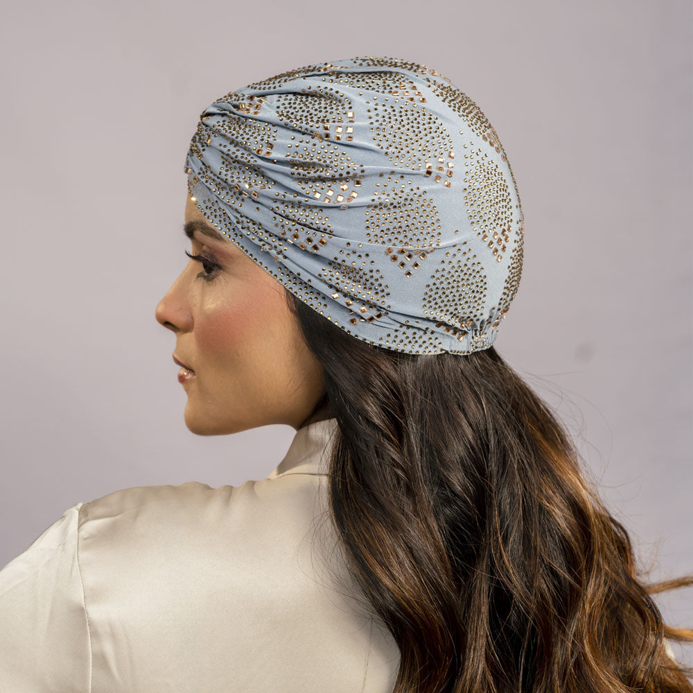 Blue Turban - Golden Crystals