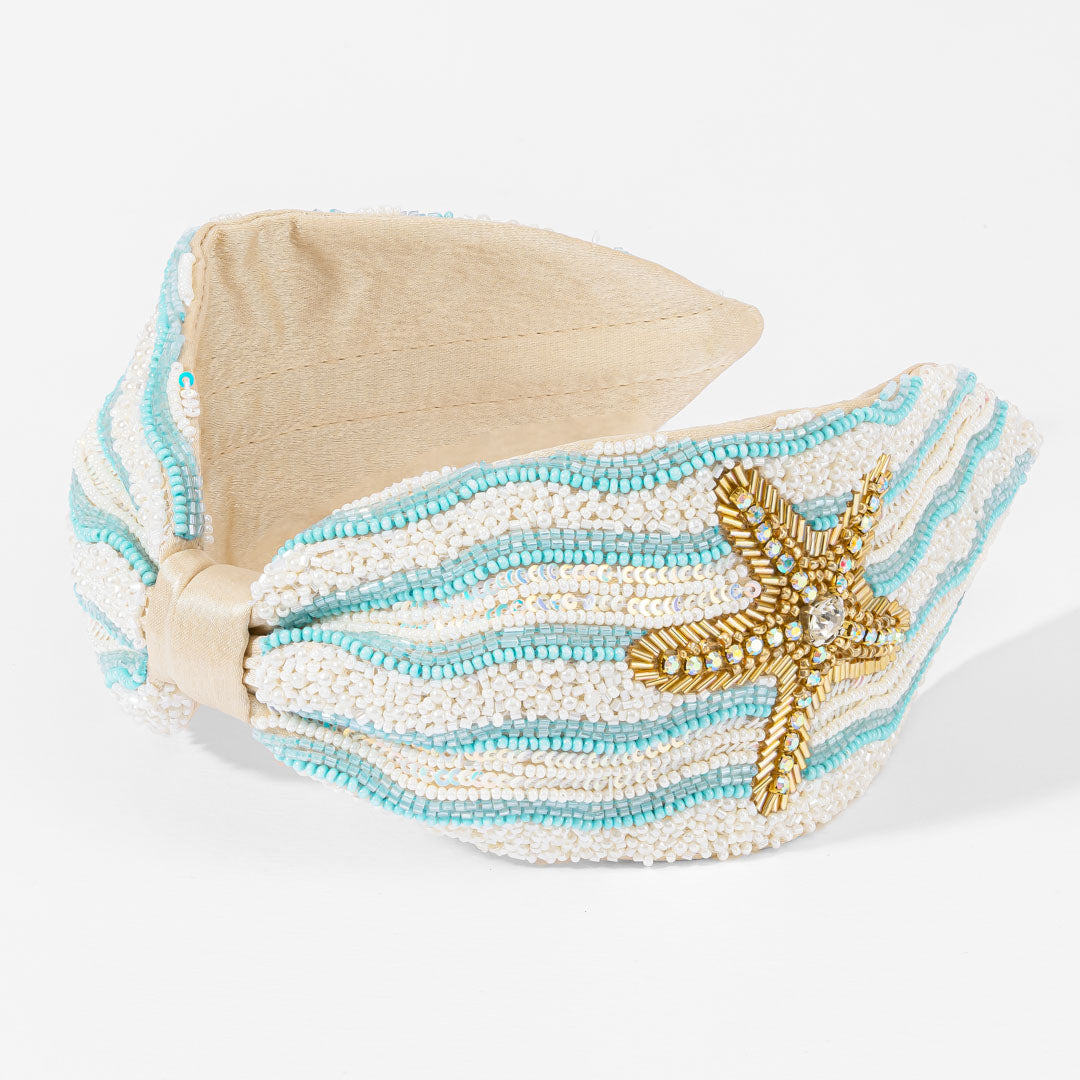 Embellished Starfish Knotted Hairband