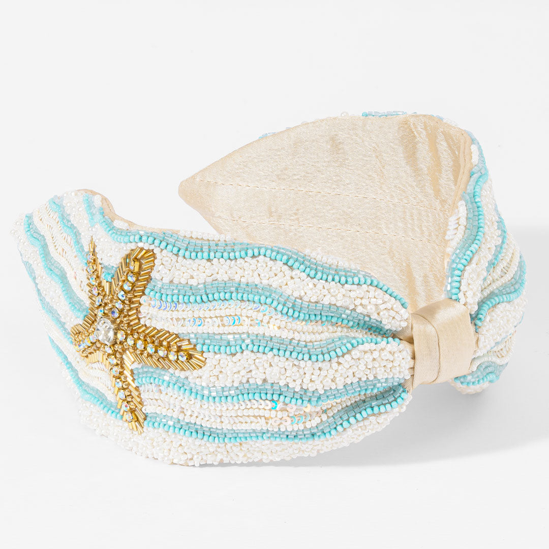 Embellished Starfish Knotted Hairband