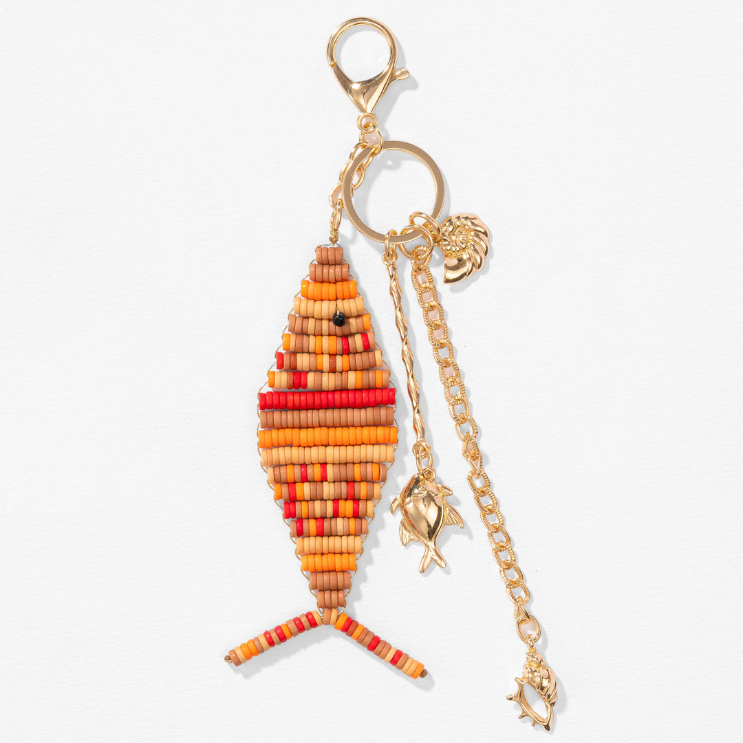 Goldfish Beaded Bag Charm