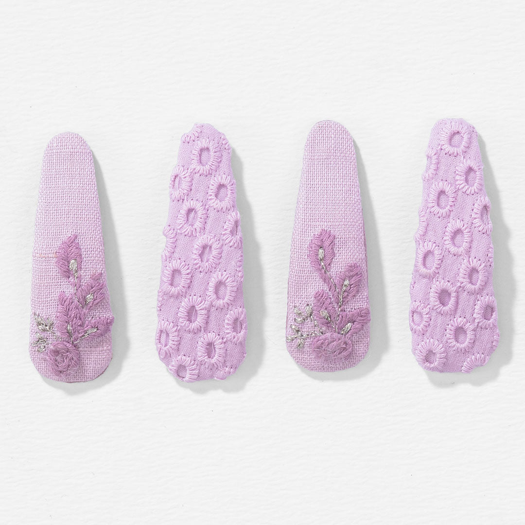 Lilac Dream Hair Clips - Set of 4