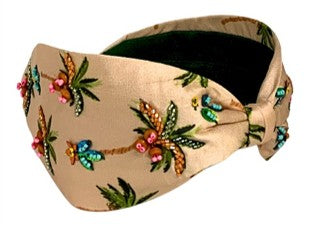 Palm Springs Embellished Knotted Headband