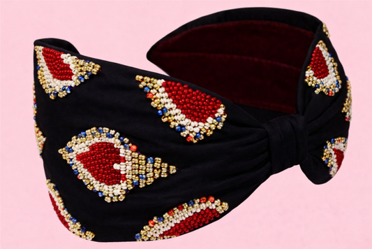 Sweetheart Embellished Knotted Headband