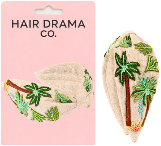 Tropical Palm Knotted Hair Band