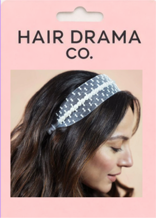 HDC x Emily in Paris Pearl Mesh Hair Band - White