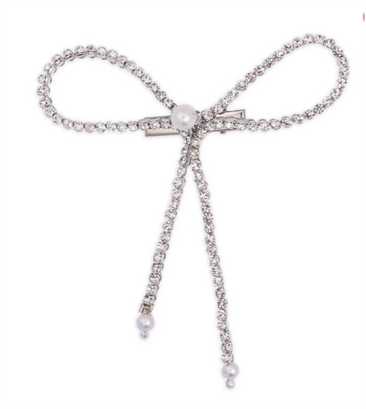 crystal bow silver