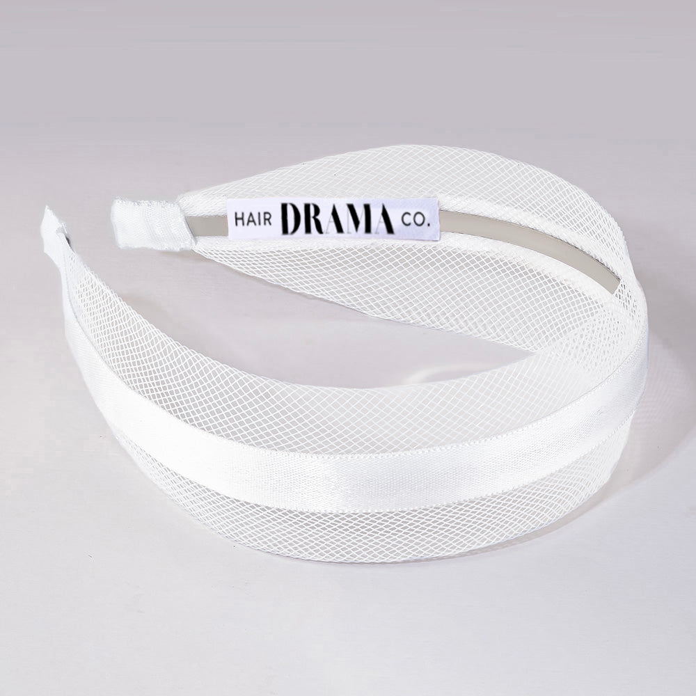 HDC x Emily in Paris Mesh Hair Band with Ribbon - White