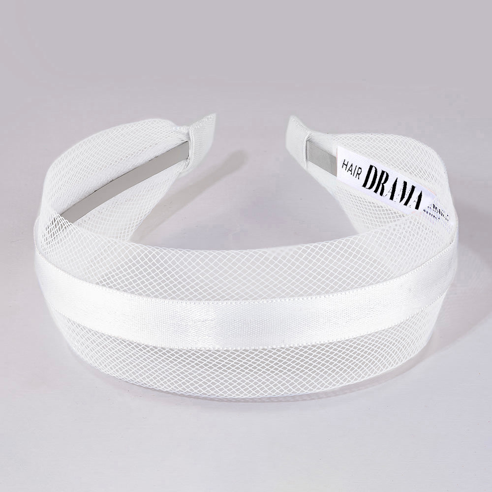 HDC x Emily in Paris Mesh Hair Band with Ribbon - White