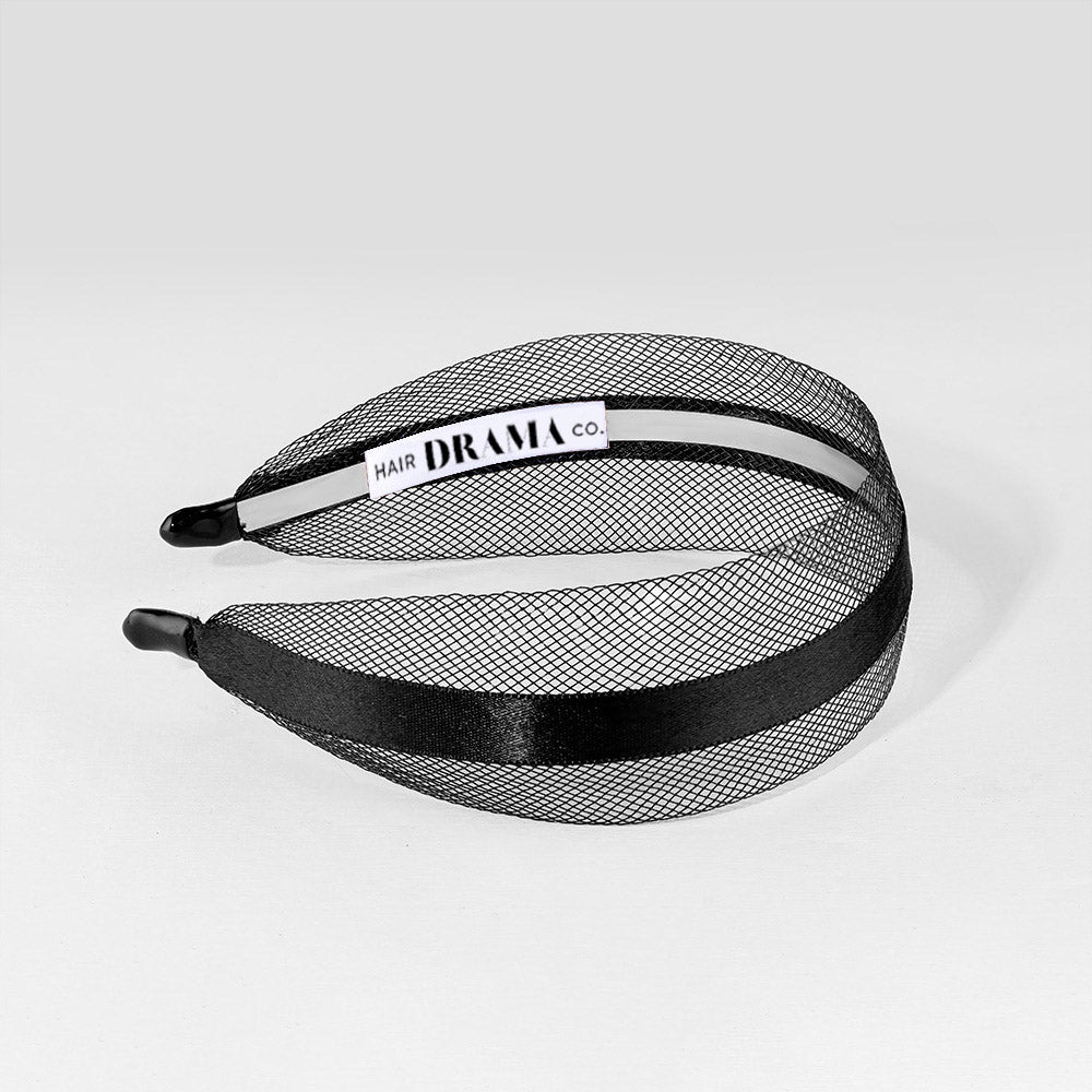 HDC x Emily in Paris Mesh Hair Band with Ribbon - Black