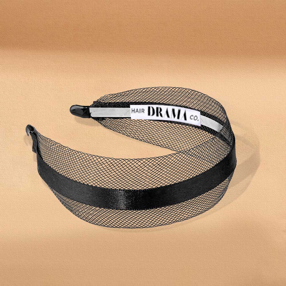 HDC x Emily in Paris Mesh Hair Band with Ribbon - Black