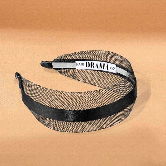 HDC x Emily in Paris Mesh Hair Band with Ribbon - Black