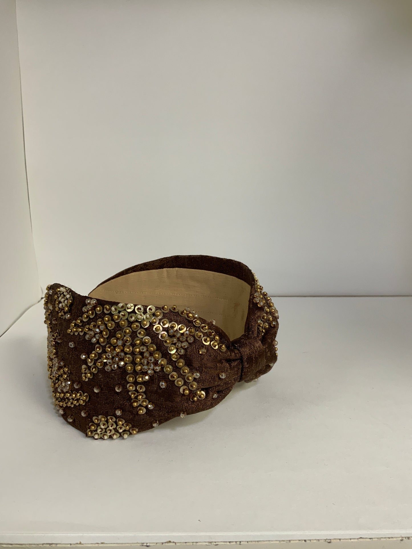 Opulent Spark Embellished Knotted Headband