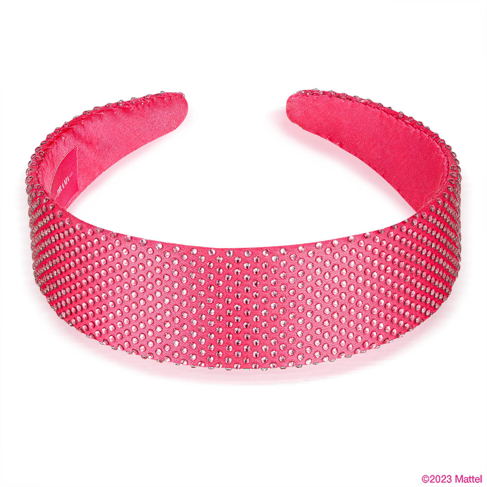 Barbie Rhinestone Flat Hair Band with Barbie Charm-Hot Pink